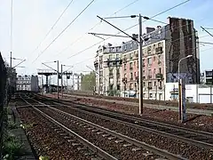 L'extrémité sud de la gare de Colombes