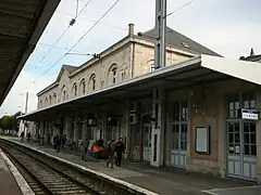 Gare de Dole vue du quai n°2.