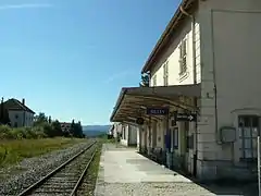 Gare de Gilley vue en direction Morteau.