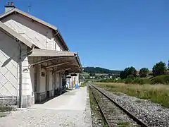 Gare de Gilley vue en direction de Besançon.