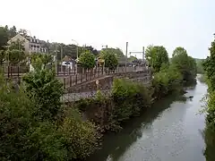 Vue depuis le pont sur l'Oise.