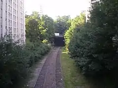 Emplacement de l'ancienne gare de Ménilmontant.