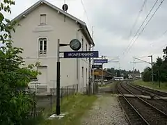 Gare de Montferrand-Thoraise vue direction Mouchard