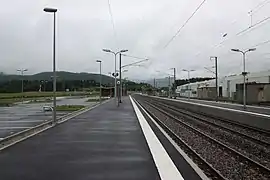 La gare presque terminée, en juin 2010.