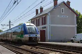 Un TER Limousin en gare en direction de Limoges.