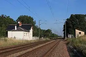 L'ancienne gare vue en direction de Saint-Nazaire en 2012.