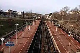 Les quais de la gare.
