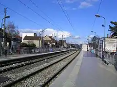 Les installations ferroviaires ont été intégralement reconstruites lors de la transformation de l'ancienne ligne des Coquetiers en ligne de tramway.