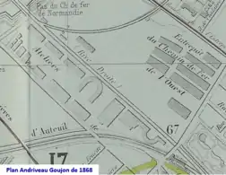 Gare des marchandises et dépôt en 1868.