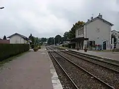 Gare de Valdahon. Vue direction Morteau.