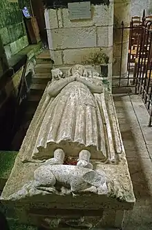 Gisant de Guillaume de Naillac, église Saint-Laurent-et-Notre-Dame de Gargilesse-Dampierre.