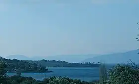 Vue des îles depuis la côte turque.