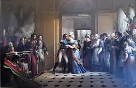 Entrevue du duc et de la duchesse d'Angoulême le 1er décembre 1823 au retour d'Espagne par Étienne-Barthélémy Garnier, musée des beaux-arts de Chartres.
