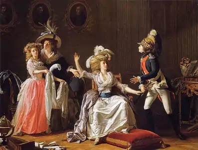 Le Départ de Monsieur de Saint-Marc à la bataille de Fontenoy (1788).