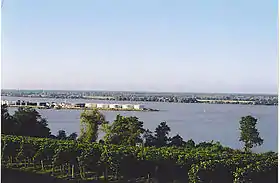 La pointe d'Ambès vu depuis la rive droite de la Gironde.