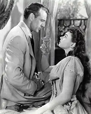 Gary Cooper et Ingrid Bergman dans L'Intrigante de Saratoga (1945).