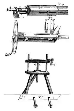 Micromètre de William Gascoigne utilisé par Robert Hooke, pour le calcul de la taille des comètes et autres corps célestes.