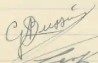 signature de Gaston Bussière (homme politique)