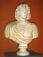 Buste de Gaston de France sur piédouche.