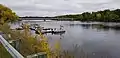 Vue du pont Lady-Aberdeen sur la rivière Gatineau, à partir de la rive gauche (rue Jacques-Cartier) à Gatineau le 7 oct. 2018.