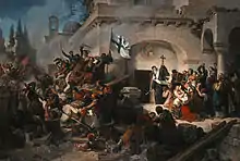 Le Drame d'Arkadi de Giuseppe Lorenzo Gatteri (scène de la révolte crétoise de 1866-1869).
