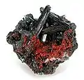 Andradite sur gaudefroyite, Wessels Mine, Afrique du Sud, 3.3 x 3.1 x 2.2 cm