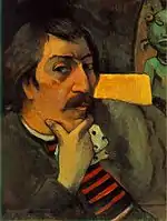 Autoportrait à l'idole de Paul Gauguin.