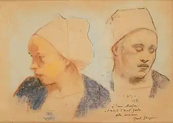 Paul Gauguin, Deux têtes de Bretonnes, 1894