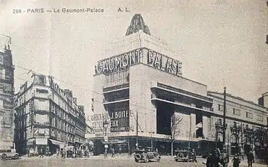 Le Gaumont-Palace au début des années 1930, avec sa nouvelle façade créée en 1931.