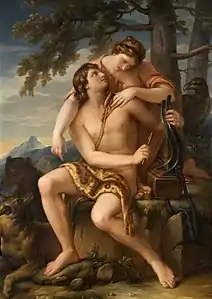 Apollon et Artémis par Gavin Hamilton (1770).