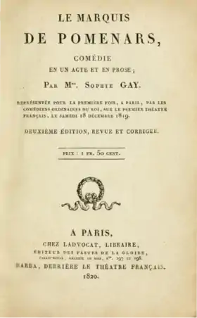 Frontispice de la première édition de 1820.