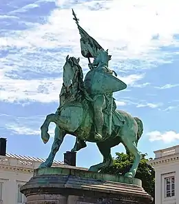 Statue équestre de Godefroid de Bouillon (1848) Place Royale - Bruxelles