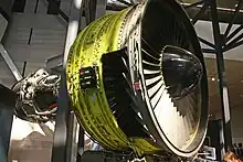 CF6 exposé en coupe au National Air and Space Museum à Washington, D.C.