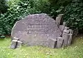 Pierre tombale au nouveau cimetière Saint Anne à Dresde.