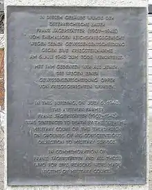 Commémoration de Franz Jägerstätter