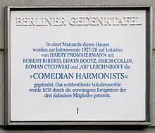 photo : plaque à Berlin