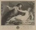 Gravure d'après Lucrèce et Tarquin de Luca Giordano