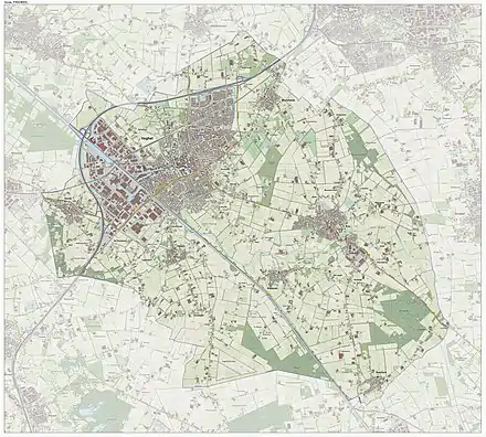 Carte topographique de Veghel