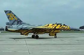 F-16 de la 31e escadrille, peint pour les 40 ans de celle-ci.