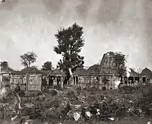 temple du fort Chittor, photo de 1882.