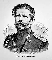 Général von Manteuffel, commandant le Corps prussien