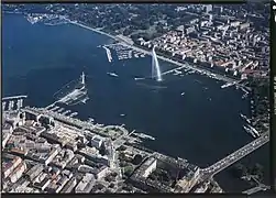 Vue aérienne de Genève