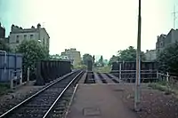 L'unique quai de la gare en 1980.