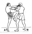 Attaque en coup de genou direct (straight knee-thrust)