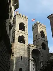 Porta Soprana à Gênes en Ligurie (XIIe siècle).