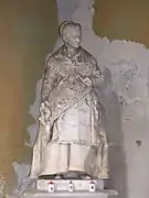 Sculpture de la tombe de Caterina Campodonico, célèbre nocciolaia génoise