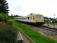 Le Gentiane express en gare de Lugarde - Marchastel.