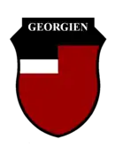 Insigne de la Légion géorgienne, reprenant les couleurs de la première république indépendante de Géorgie.