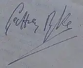 signature de Geoffrey Pyke