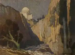 Devant le château du Graal (projet pour Parsifal, 1913)